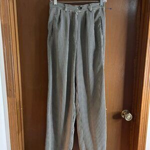 VTG Express Pants Striped Small Black White